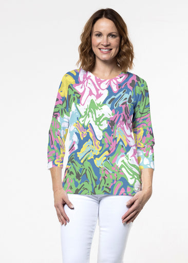 Lizzy (8197) ~ Signature 3/4 Sleeve Crew Neck Top
