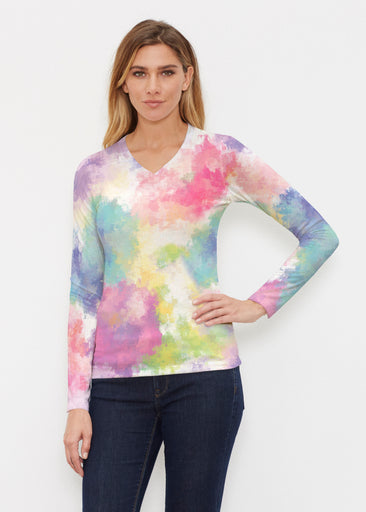 Gretta (8200) ~ Butterknit Long Sleeve V-Neck Top
