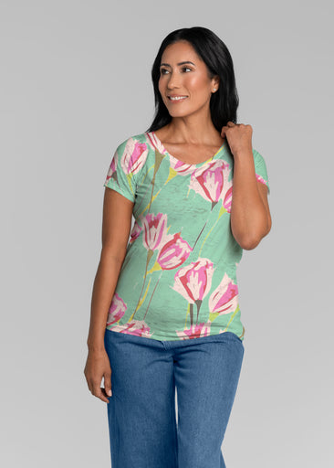 La La Mint (8202) ~ Short Sleeve Scoop Shirt