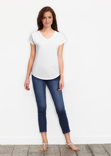 Contoured Tri-Blend V-neck