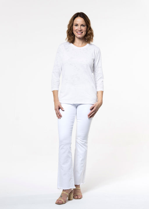  Signature 3/4 Sleeve Crew Neck Top