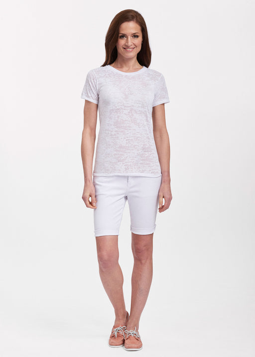 Sheer Short Sleeve Crew Shirt