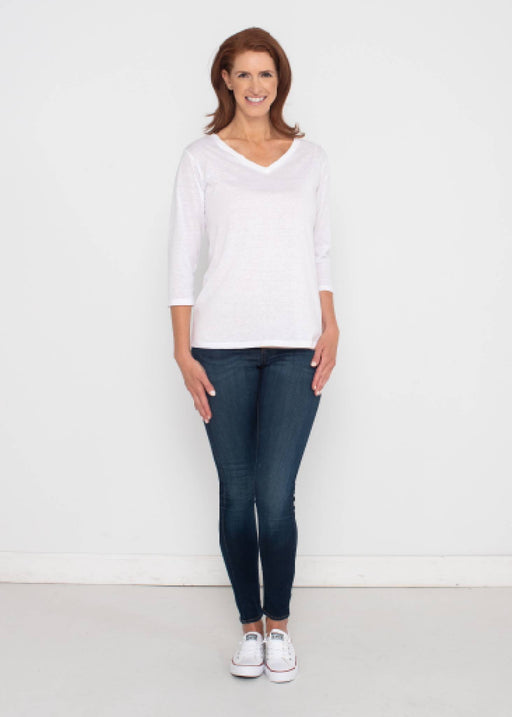  3/4 Sleeve V-Neck Top