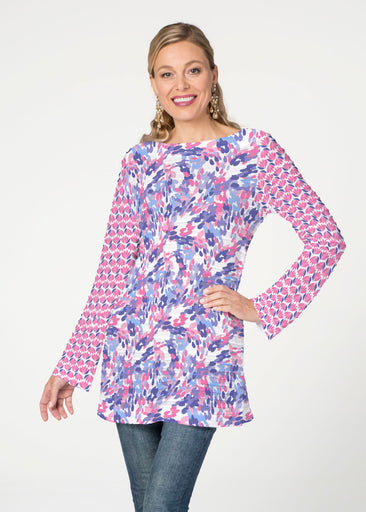 Lillypad Pink (10190) ~ Banded Boatneck Tunic