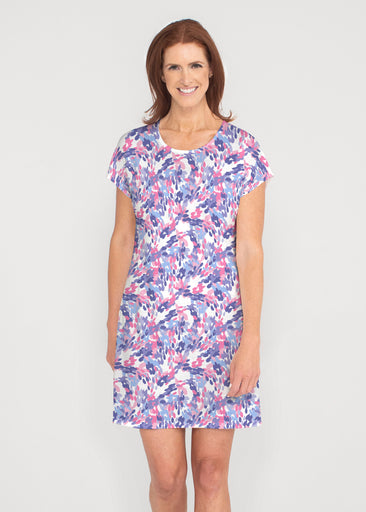 Lillypad Pink (10190) ~ French Terry Short Sleeve Crew Dress