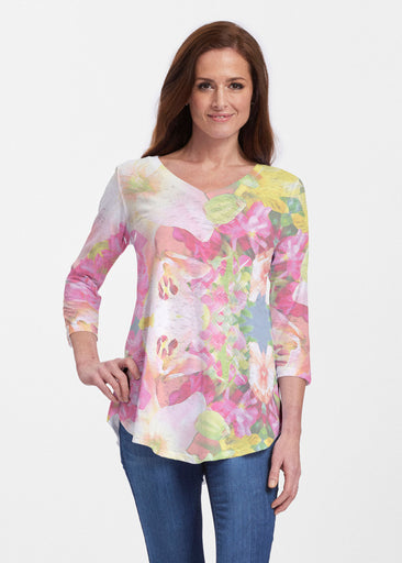 Mirage Pink (13140) ~ Signature V-neck Flowy Tunic