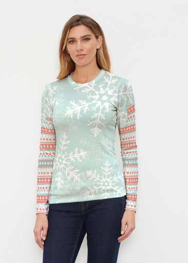 Snowstorm Mint (13251) ~ Butterknit Long Sleeve Crew Top