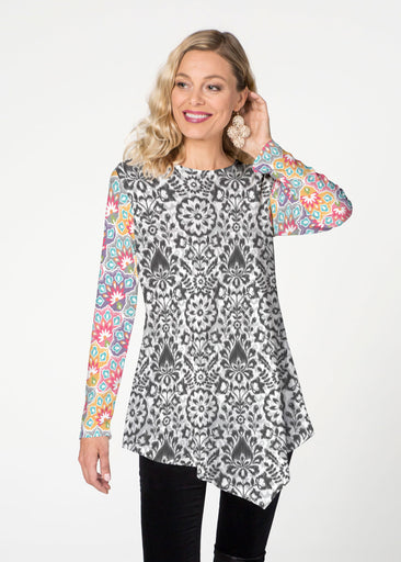 Darling Geo (13382) ~ Asymmetrical French Terry Tunic