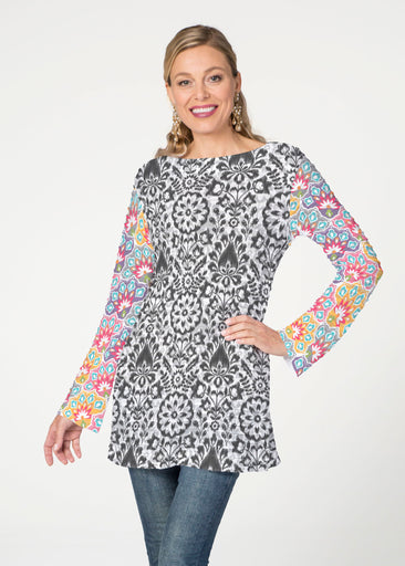 Darling Geo (13382) ~ Banded Boatneck Tunic