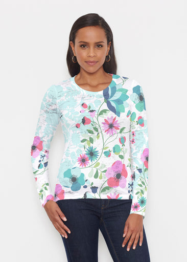 Floral Vines (13420) ~ Signature Long Sleeve Crew Shirt