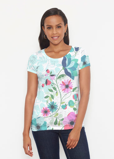 Floral Vines (13420) ~ Signature Short Sleeve Scoop Shirt