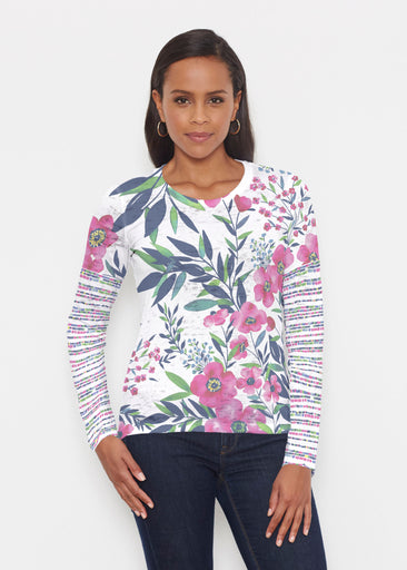 Summer Floral (13423) ~ Signature Long Sleeve Crew Shirt