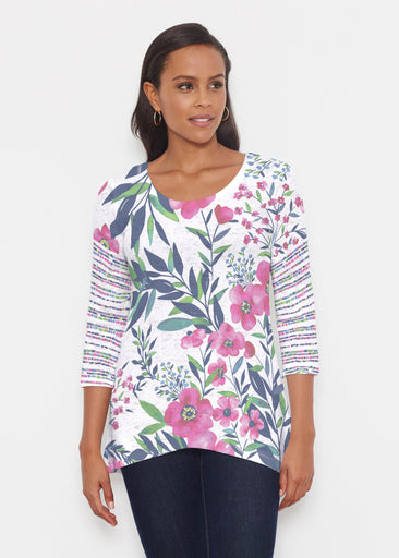Summer Floral (13423) ~ Katherine Hi-Lo Thermal Tunic