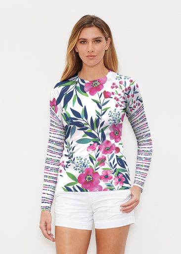 Summer Floral (13423) ~ Long Sleeve Rash Guard