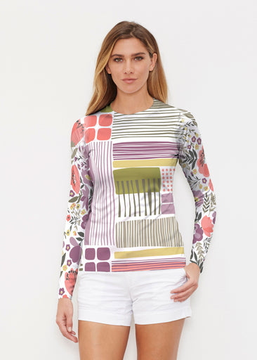 Transcendent Floral (13483) ~ Long Sleeve Rash Guard