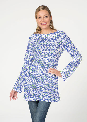 Cosmo Geo (13568) ~ Banded Boatneck Tunic