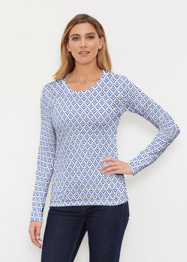 Cosmo Geo (13568) ~ Thermal Long Sleeve Crew Shirt