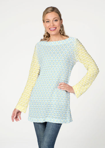 Lemon Drop (13575) ~ Banded Boatneck Tunic