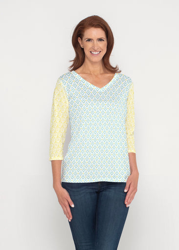 Lemon Drop (13575) ~ Signature 3/4 Sleeve V-Neck Top