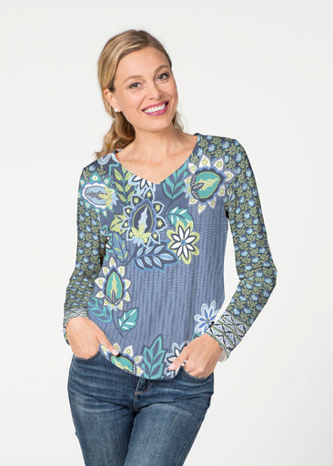 Phoebe (13581) ~ French Terry V-neck Top
