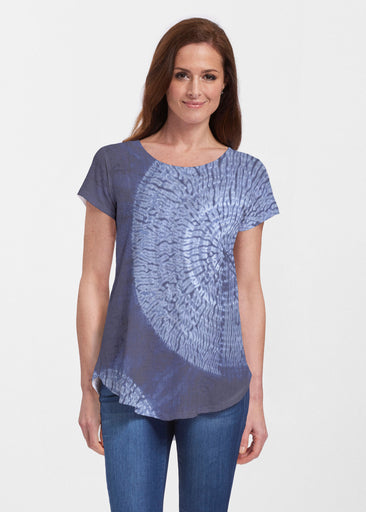 Dandelion Dream (14169) ~ Signature Short Sleeve Scoop Neck Flowy Tunic