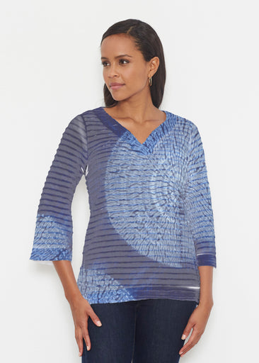 Dandelion Dream (14169) ~ Banded 3/4 Bell-Sleeve V-Neck Tunic