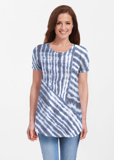 Tie-Dye Ripple (14183) ~ Butterknit Short Sleeve Tunic