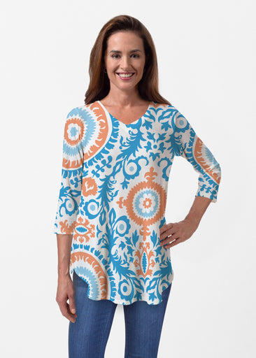 Archery Navy (14208) ~ Butterknit V-neck Flowy Tunic