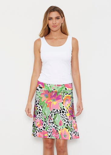 Spring Leopard (14225) ~ Silky Brenda Skirt 21 inch