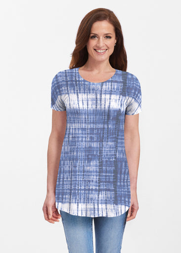 Denim Tie Dye (14230) ~ Butterknit Short Sleeve Tunic