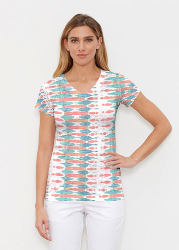 Ink Blot (14245) ~ Signature Cap Sleeve V-Neck Shirt