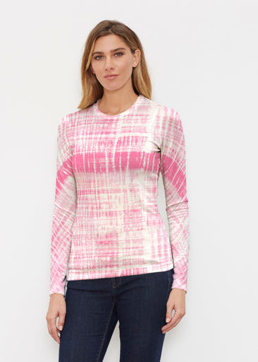 Pink Tie Dye (14254) ~ Butterknit Long Sleeve Crew Top