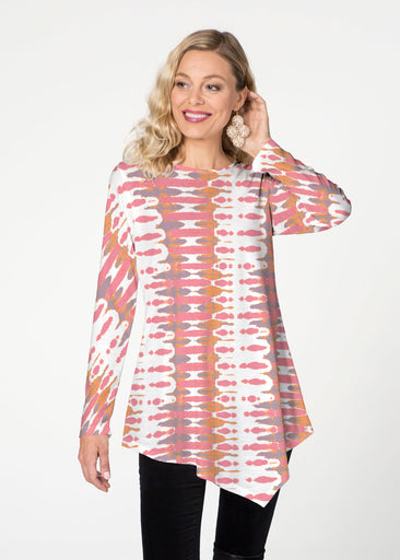 Ink Blot Pink (14255) ~ Asymmetrical French Terry Tunic