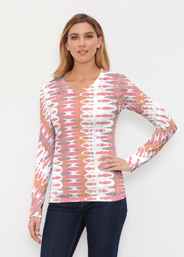 Ink Blot Pink (14255) ~ Thermal Long Sleeve Crew Shirt