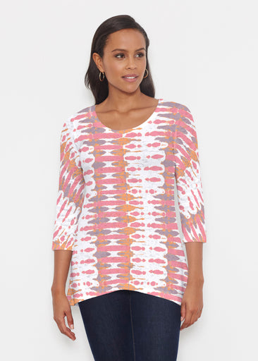 Ink Blot Pink (14255) ~ Katherine Hi-Lo Thermal Tunic