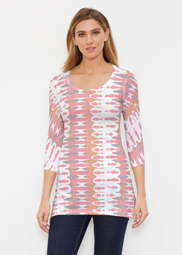 Ink Blot Pink (14255) ~ Buttersoft 3/4 Sleeve Tunic