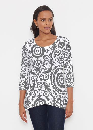 World of Swirls (14265) ~ Katherine Hi-Lo Thermal Tunic