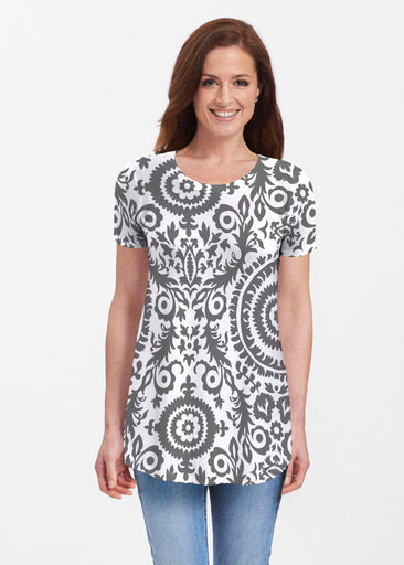 World of Swirls (14265) ~ Short Sleeve Butterknit tunic