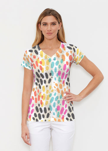 Santa Fe (14267) ~ Signature Cap Sleeve V-Neck Shirt