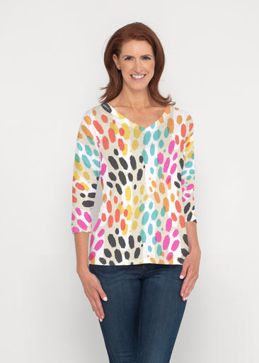 Santa Fe (14267) ~ Signature 3/4 Sleeve V-Neck Top