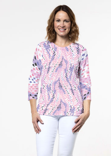 Spring Rain (14268) ~ Signature 3/4 Sleeve Crew Neck Top