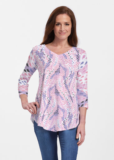 Spring Rain (14268) ~ V-neck Flowy Tunic