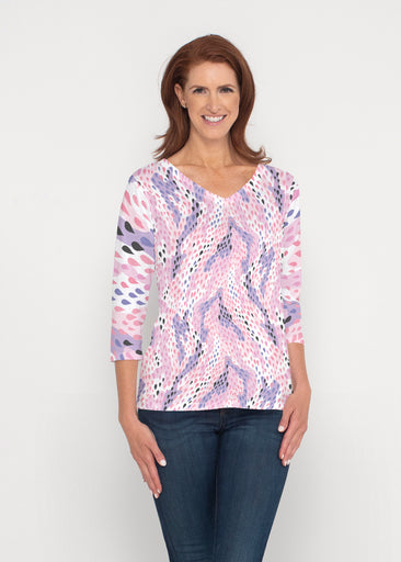 Spring Rain (14268) ~ Signature 3/4 Sleeve V-Neck Top