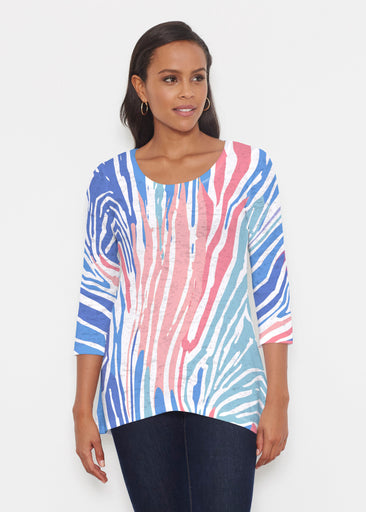 Fruity Stripes (14272) ~ Katherine Hi-Lo Thermal Tunic