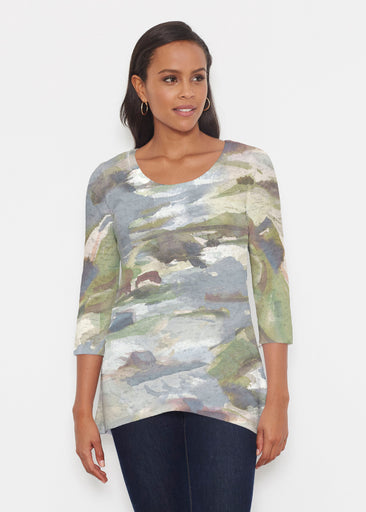 Landscape Green (15033) ~ Katherine Hi-Lo Thermal Tunic