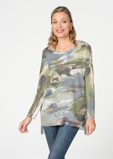 Landscape Green (15033) ~ Slouchy Butterknit Top