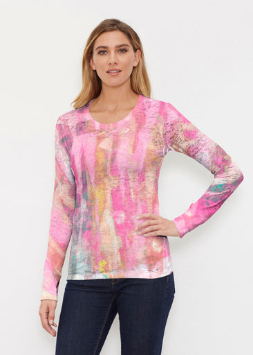 Tiki Pink (15040) ~ Thermal Long Sleeve Crew Shirt