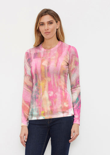 Tiki Pink (15040) ~ Butterknit Long Sleeve Crew Top