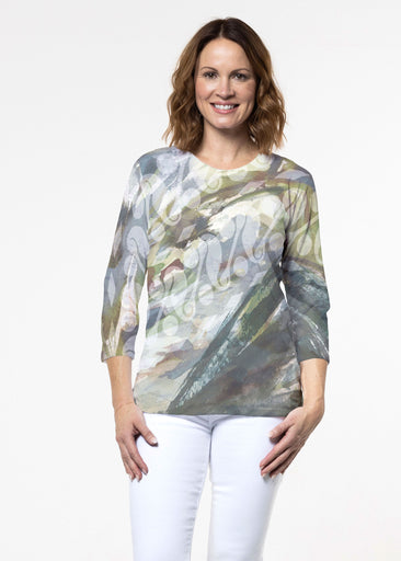 Annaleise (15055) ~ Signature 3/4 Sleeve Crew Neck Top