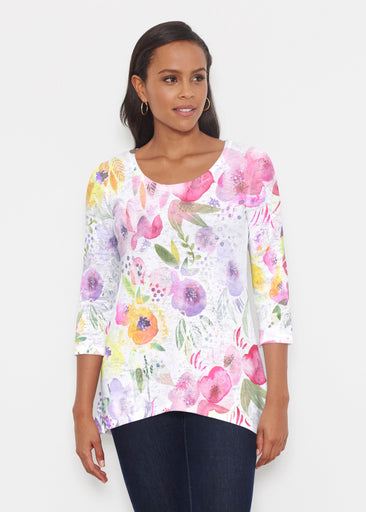 Spring Crush Pink (16061) ~ Katherine Hi-Lo Thermal Tunic